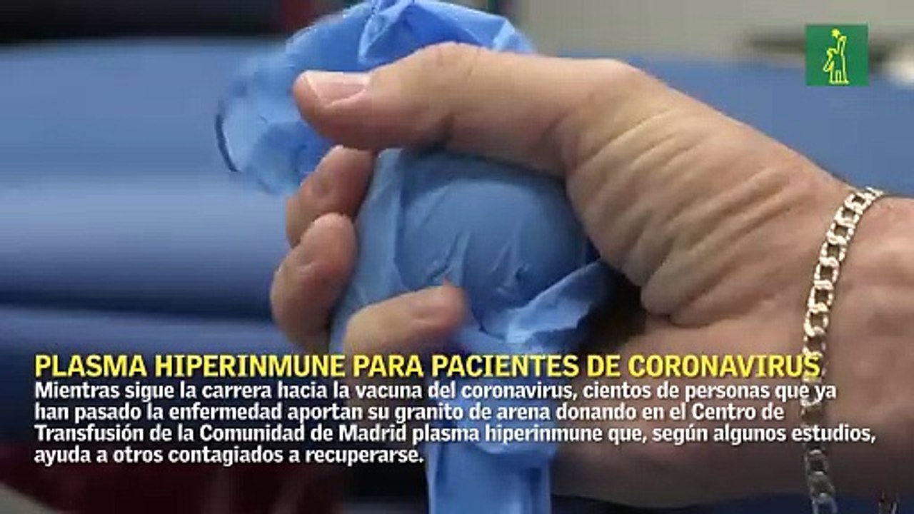 Plasma hiperinmune para pacientes de coronavirus