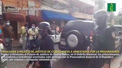 Trasladan al Palacio de Justicia de Ciudad Nueva a arrestados por Procuraduría