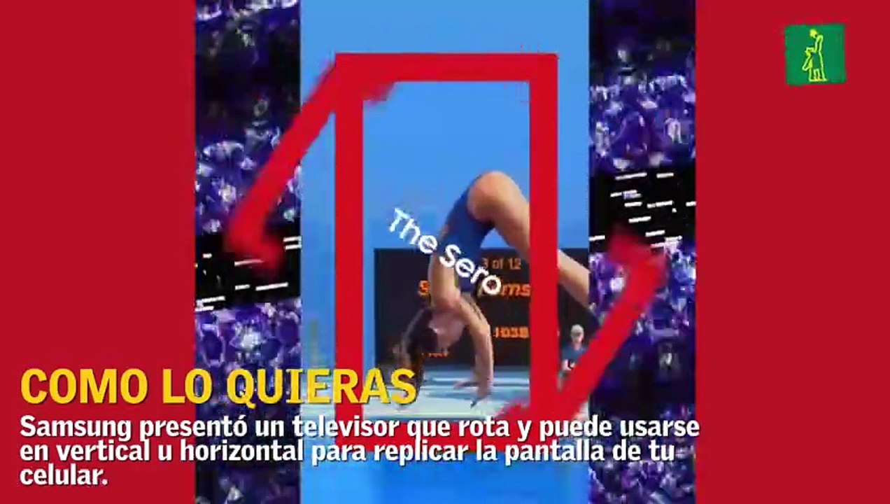 Samsung presenta un tv que rota para replicar la pantalla de tu celular