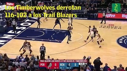Los Timberwolves de Minnesota derrotan 116-102 a los Trail Blazers de Portland