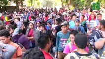 Caravana migrante entra de forma irregular a México pero promete orden
