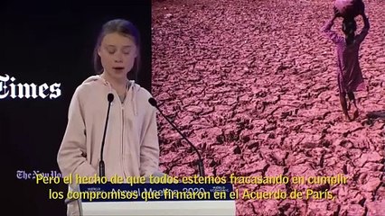 Thunberg acusa a los líderes de haberse rendido ante el calentamiento global