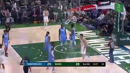Giannis Antetokounmpo guió el triunfo de los Bucks sobre los Timbrewolves