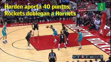 James Harden aporta 40 puntos y los Rockets doblegan a Hornets