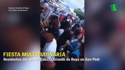 Fiesta multitudinaria en Sabana Grande de Boya viola distanciamiento social