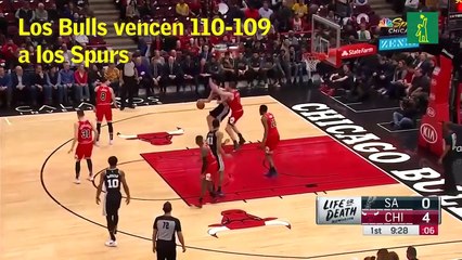 Bulls vencen 110-109 a los Spurs