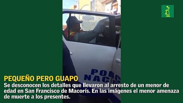 Menor apresado en San Francisco de Macoris amenaza de muerte a los oficiales