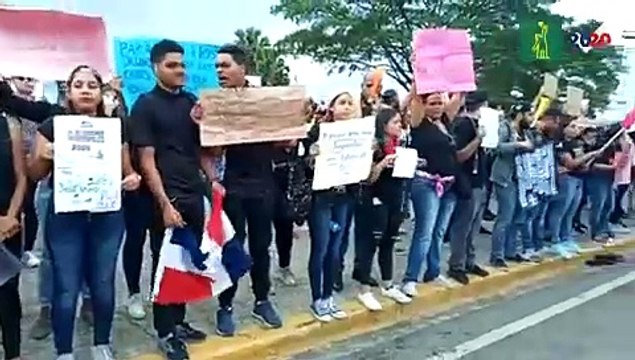 Protesta en Santiago de los Caballeros contra la JCE