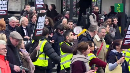 Centenares de manifestantes expresan apoyo a Assange en Londres