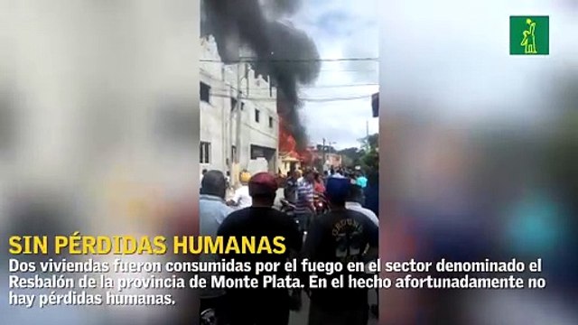 Incendio Consumió dos casas en Monte Plata