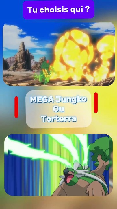 Choisis ton Pokémon favori entre MEGA Jungko et Torterra