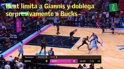 Heat limita a Giannis y doblega sorpresivamente a Bucks