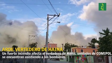 Arde el vertedero de Haina