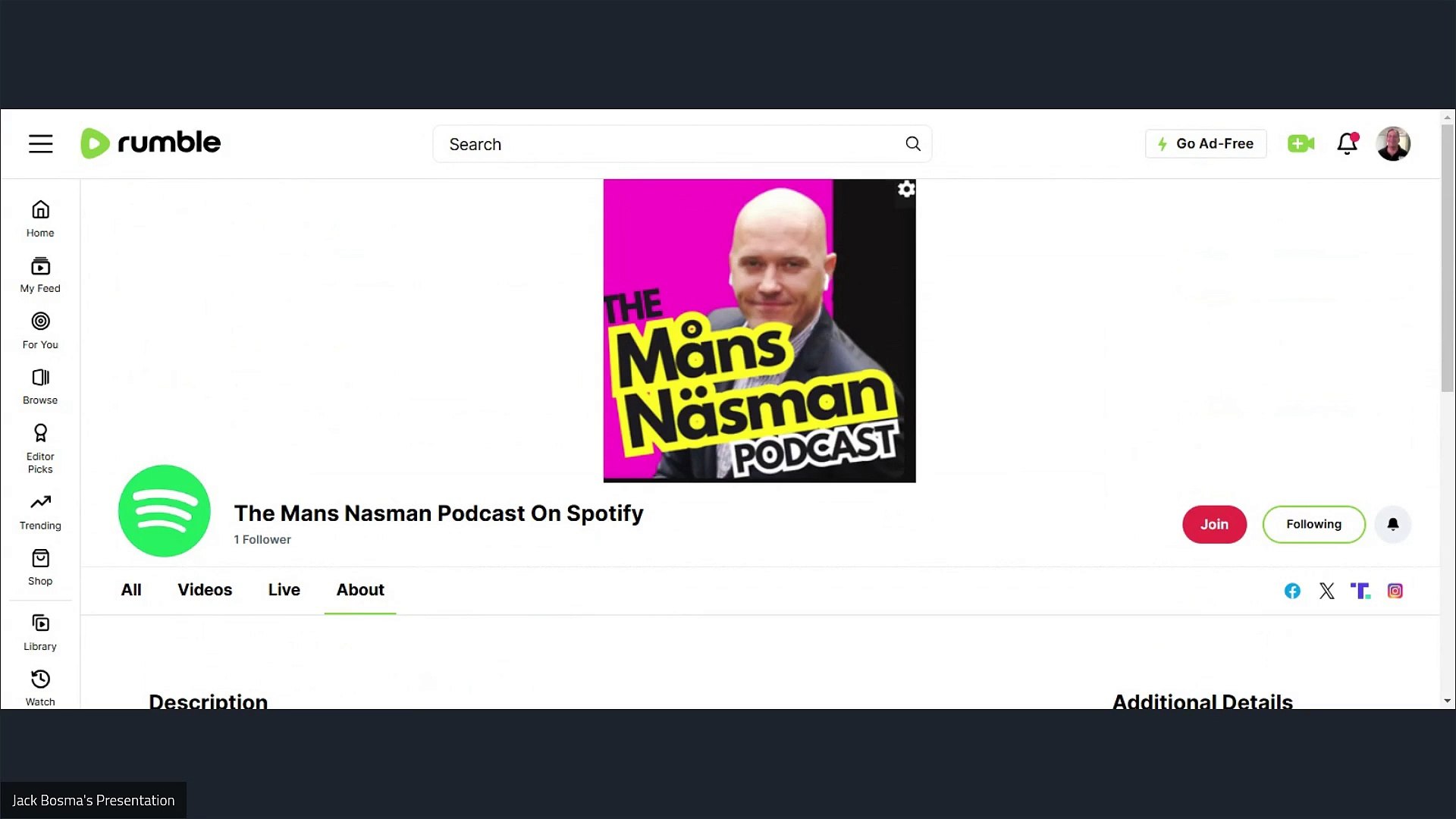 ⁣The Mans Nasman Podcast On Spotify