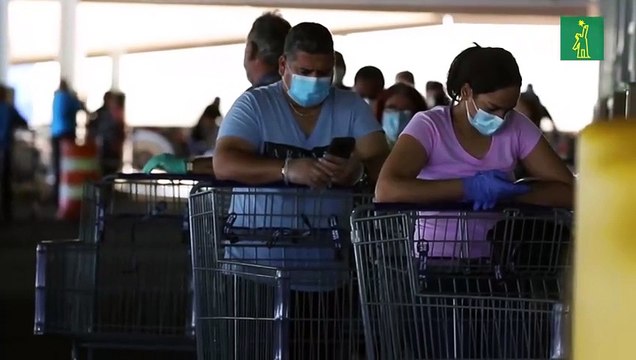 Largas filas en Puerto Rico para comprar alimentos
