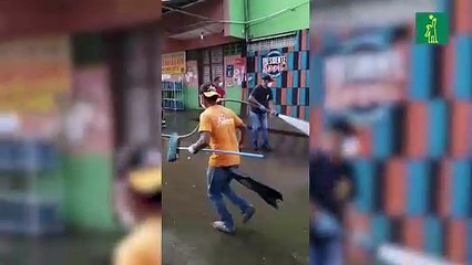 Operativo de limpieza en el Hospedaje Yaque