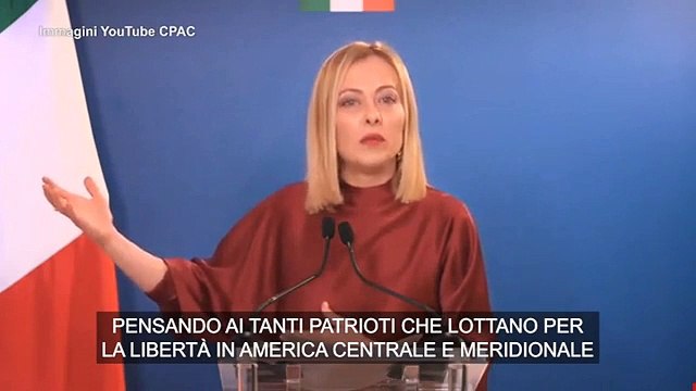 Meloni al Cpac: «Se l'Occidente non può esistere senza l'America, allora non può esistere nemmeno senza l'Europa»