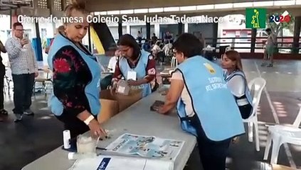 Cierre de mesa en el Colegio San Judas Tadeo, Naco