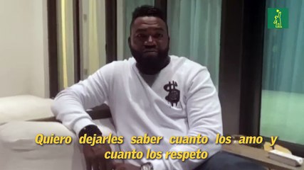David Ortiz envía palabras de aliento a la ciudad de Boston por la situación del COVID-19