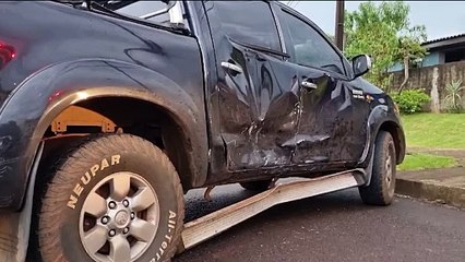 Forte colisão é registrada no Bairro Santa Felicidade