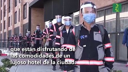 Cambio de vida: obreros duermen en lujoso hotel por COVID-19 en Colombia