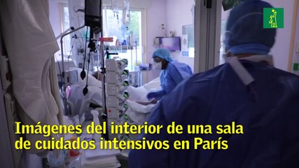 Imágenes del interior de una sala de cuidados intensivos en París