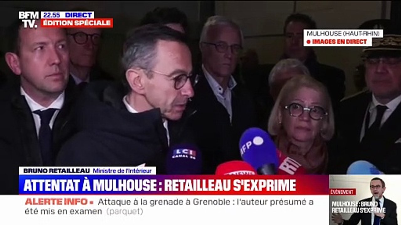 Attaque "terroriste" à Mulhouse: "Il y a une dimension sans doute psychologique dans ce dossier-là", affirme Bruno Retailleau