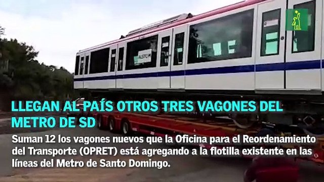 Llegan al país otros tres vagones del Metro de Santo Domingo