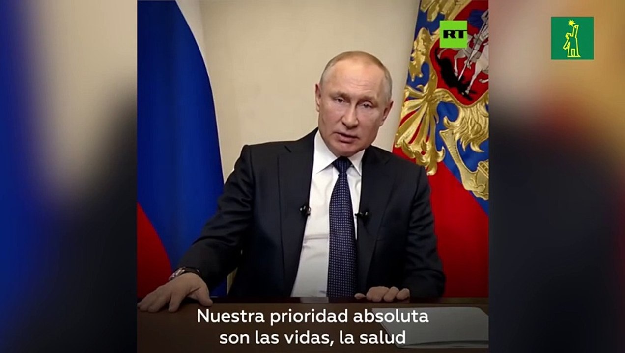 Putin aumenta salarios a profesionales de la salud y llama a quedarse en casa