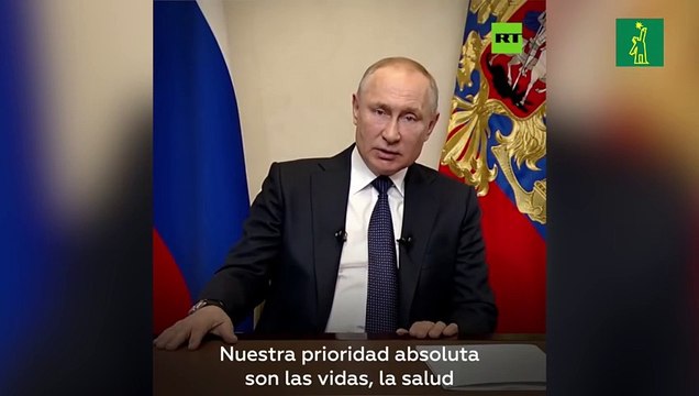 Putin aumenta salarios a profesionales de la salud y llama a quedarse en casa