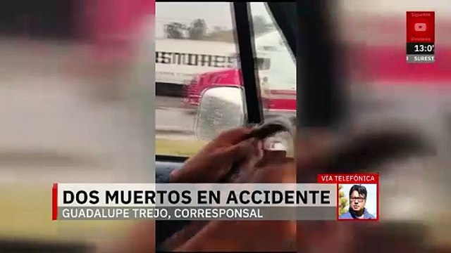 Por exceso de velocidad, camioneta y tráiler chocan en la México-Tulancingo; hay 2 muertos