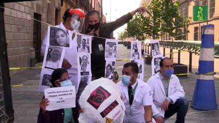 Con una manifestación personal sanitario mexicano reclama cifras reales por COVID-19