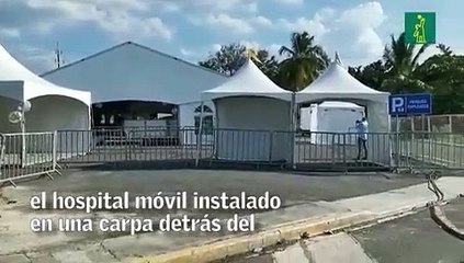 Hospital móvil que donó PRM en La Vega continúa cerrado, a pesar de que fue inaugurado