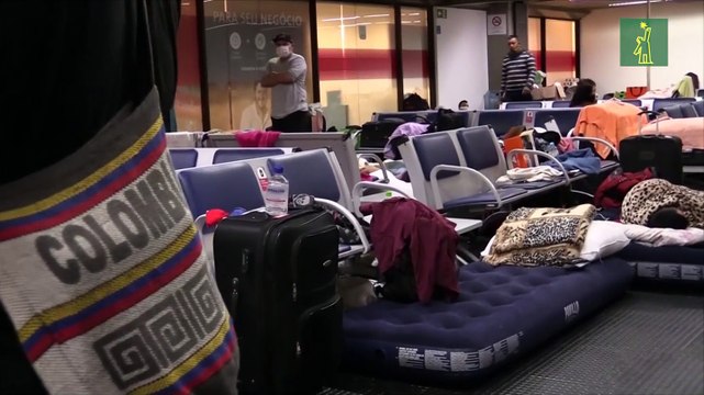 Colombianos varados en aeropuerto de Sao Paulo quieren regresar a su país