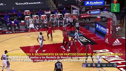 Houston supera a Sacramento en un partido donde no jugó James Harden