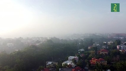 Así amanece Santo Domingo por el humo del incendio de Duquesa