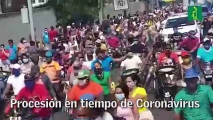 Procesión en Puerto Plata en tiempo de coronavirus
