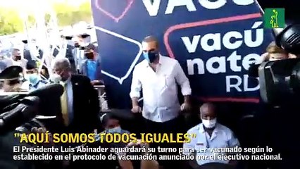 El presidente de la República, Luis Abinader, dijo que seguirá el protocolo para vacunarse