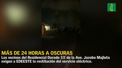 Vecinos de la Jacobo Majluta tienen más de 24 horas sin luz