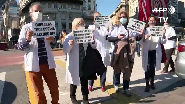 Médicos piden en Argentina mejores salarios y protección ante pandemia