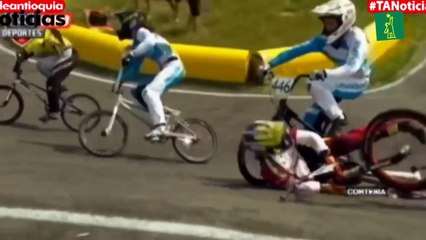 Mariana Pajón se cayó y perdió el oro en los Panamericanos