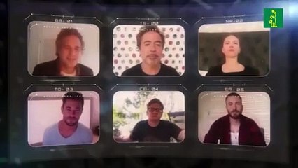 "Los Avengers" se reúnen por Zoom  y piden que te quedes en casa