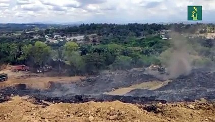 Continúa disminuyendo el humo en el vertedero de Duquesa