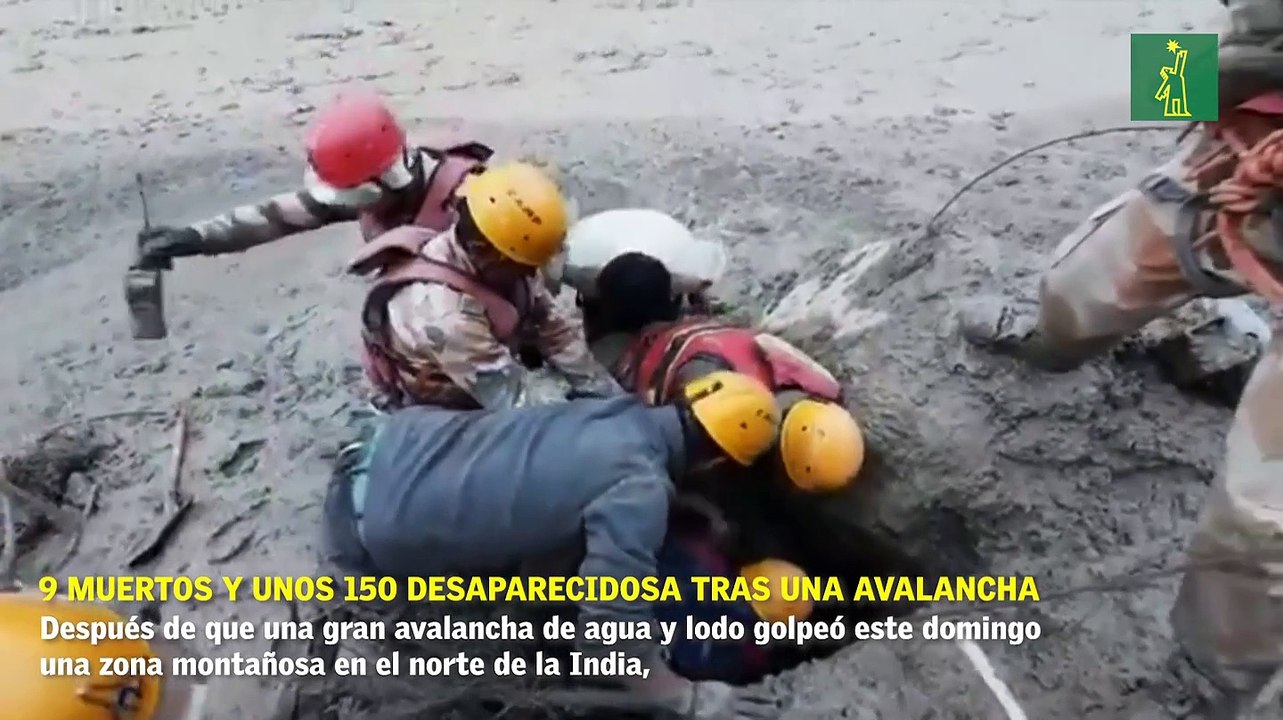 Al menos 9 muertos y unos 150 desaparecidos tras una avalancha en la India