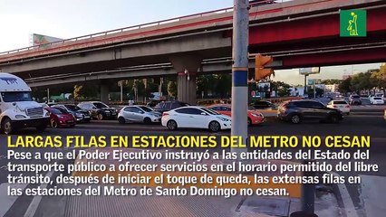 Largas filas en estaciones del Metro no cesan
