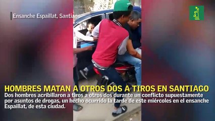 Hombres matan a otros dos a tiros en Santiago