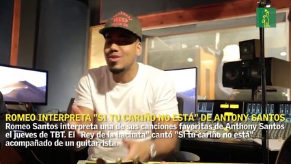 Romeo Santos interpreta una de sus canciones favoritas de Anthony Santos el jueves de TBT