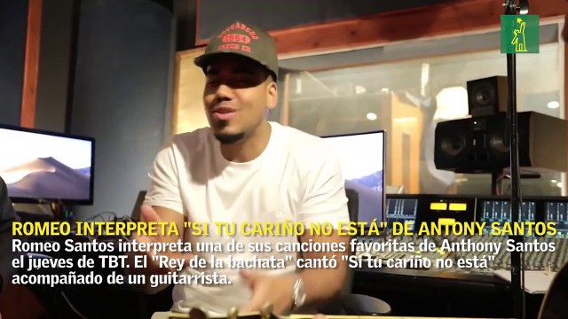Romeo Santos interpreta una de sus canciones favoritas de Anthony Santos el jueves de TBT