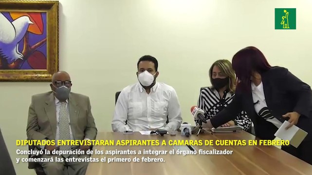Diputados entrevistarán aspirantes a Cámara de Cuentas desde el primero de febrero.