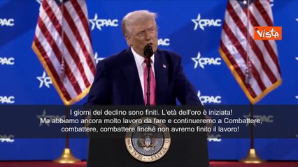 Trump: ?L?et? dell?oro ? iniziata, ma dobbiamo ancora combattere?
